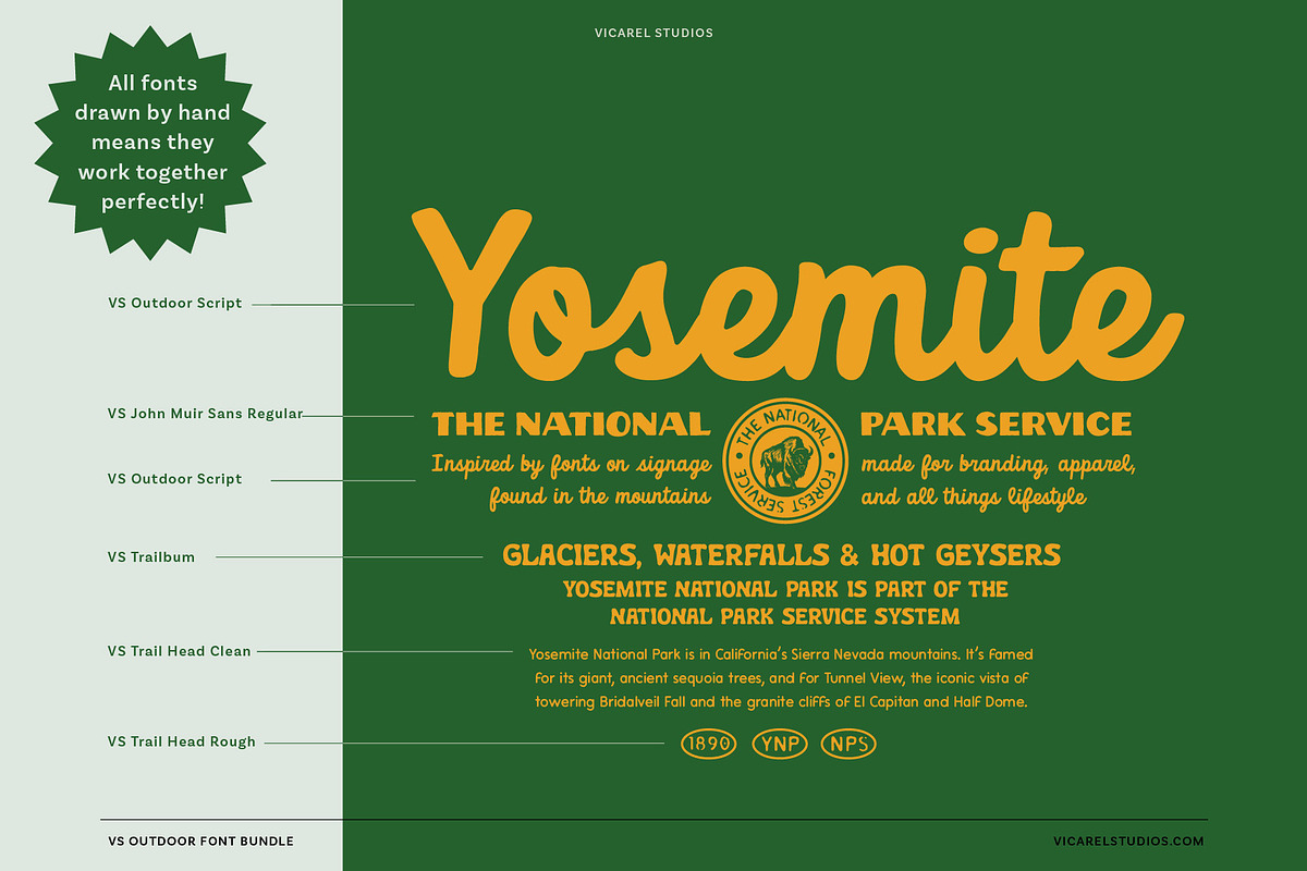 National Park Font Bundle, a Handwritten Font by Vicarel Studios (Photo 10 of 31)