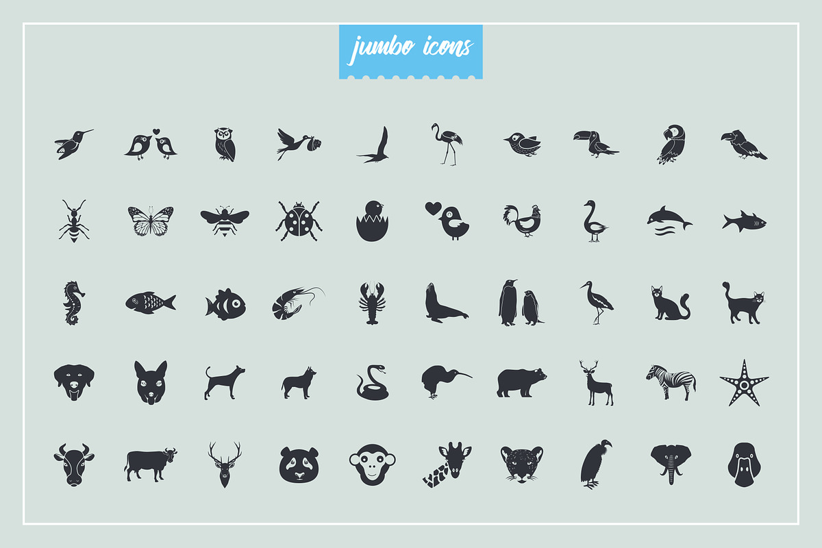 Animals - Birds Glyph Icons V2, a Solid Icon by Jumbo Icons (Photo 1 of 5)