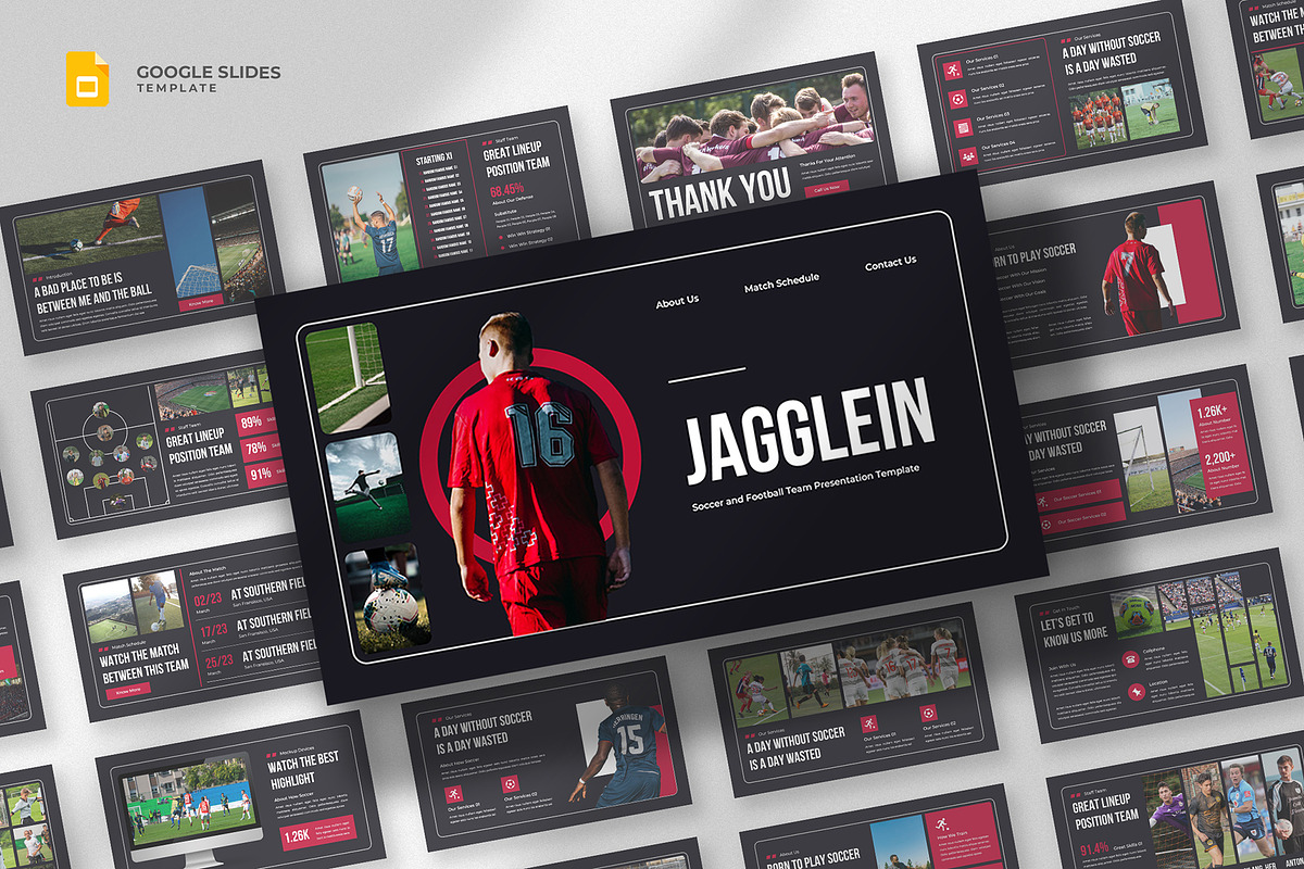 Soccer Football Google Slides, a Presentation Template by fluffstudio (Photo 1 of 4)