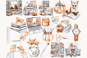 Autumn Planner Clipart Collection, a Person Illustration by GlamArtZhanna (Thumbnail 4 of 8)