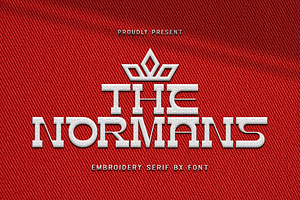 The Normans-Embroidery Serif BX Font, a Serif Font by overlaytemplates