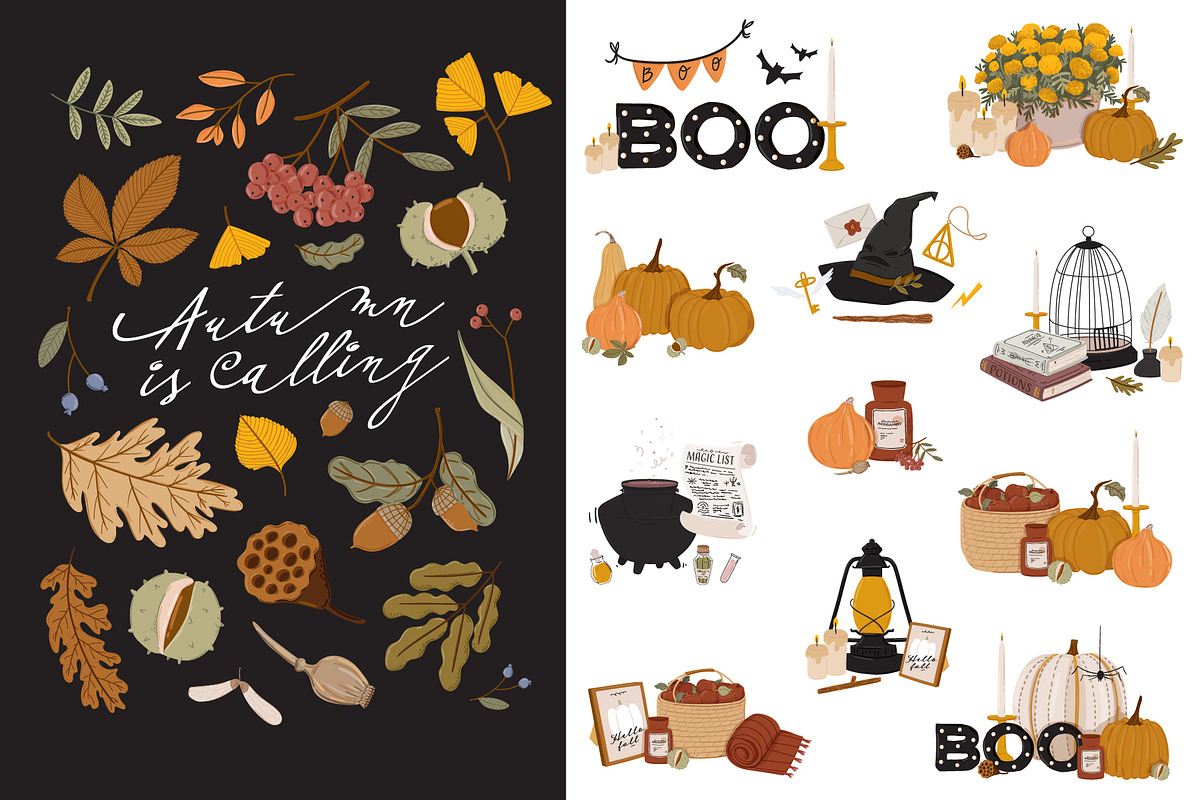 Botany & Halloween mystery BUNDLE, a Decorative Illustration by Ruslana Lubenets (Photo 12 of 47)