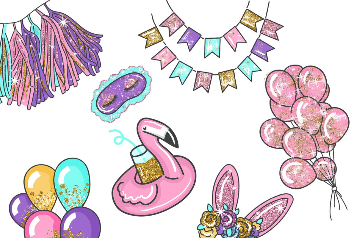 Party Girlfriend Clipart, a Person Illustration by GlamArtZhanna (Photo 3 of 5)