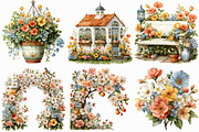 Spring Garden Clipart, an Illustration by Libby Wishes (Thumbnail 4 of 7)