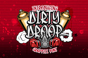 DIRTYDROOP GRAFFITI FONT (SALE), a Blackletter Font by dansdesign (Thumbnail 1 of 5)
