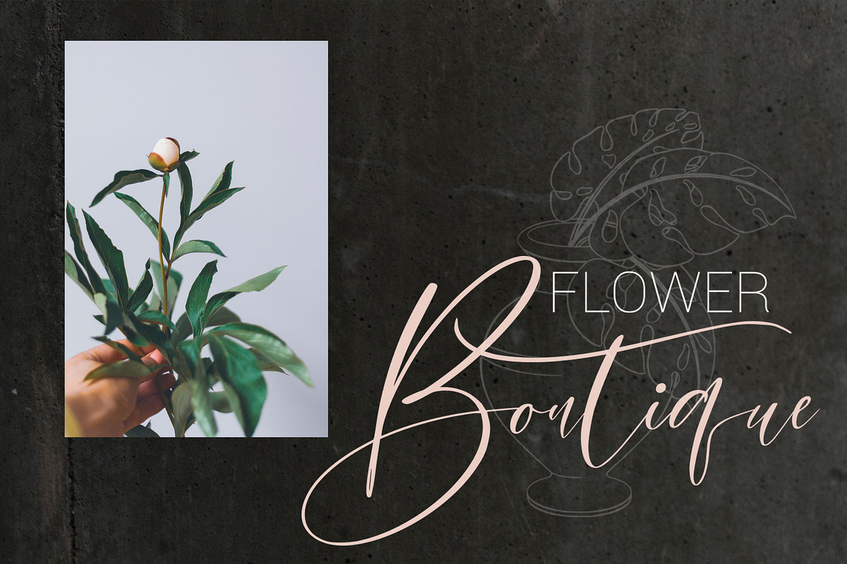 Bomtrys Script Font & Illustrations, a Script Font by CallMeStasia (Photo 10 of 13)