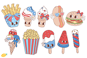 Patriotic Treats PNG Clipart Bundle, a Seasonal Illustration by LemonDesign (Thumbnail 2 of 3)