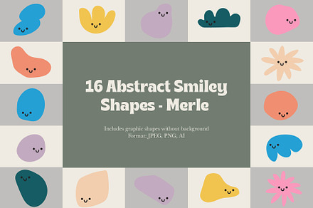 Merle | Abstract Smiley Shapes