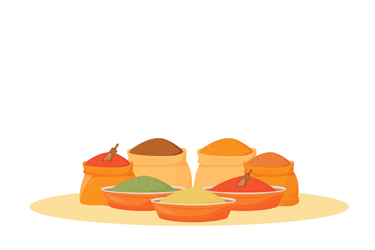 Indian cuisine cartoon illustrations, a Food Illustration by IMG visuals characters (Photo 21 of 28)