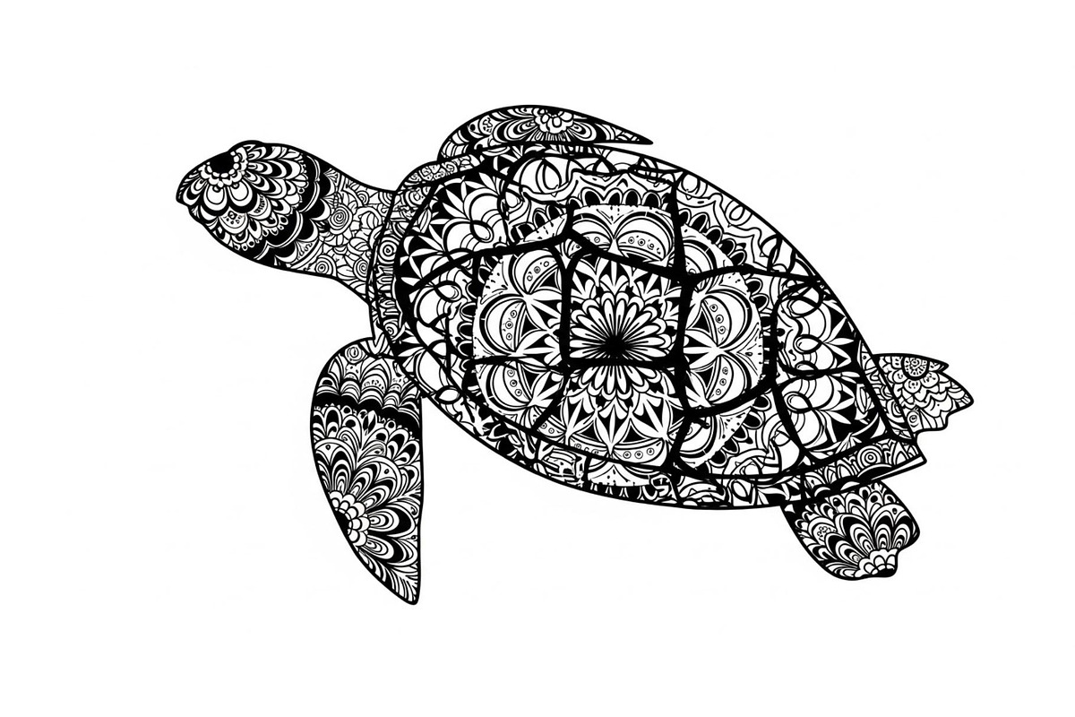 Mandala Sea Turtle SVG Bundle, an Illustration by yasushie (Photo 19 of 31)