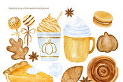 Pumpkin Spice Watercolor Clip Art, an Object Graphic by Watercolor Clipart (Thumbnail 3 of 4)