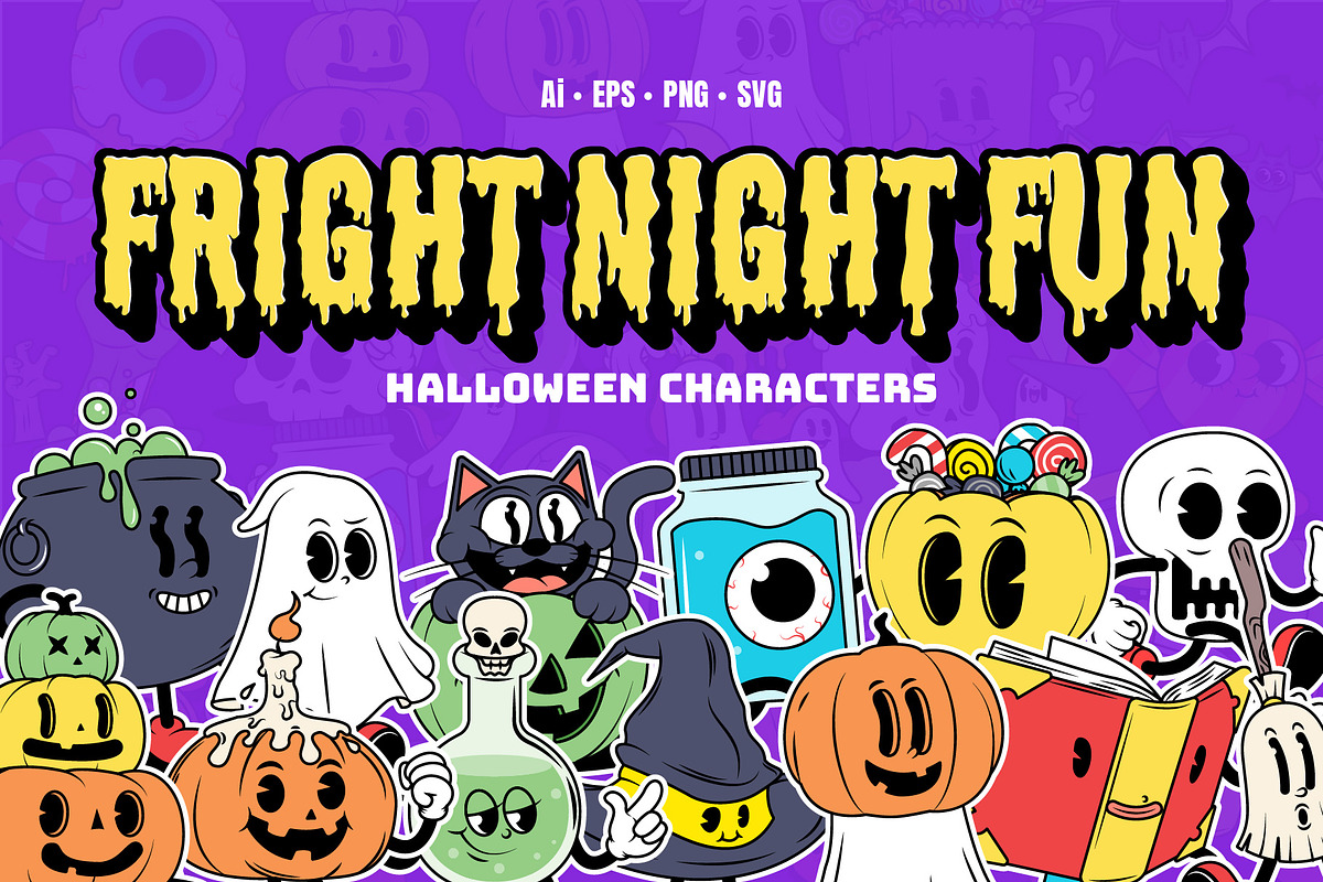 Fright Night Fun Halloween Character, a Seasonal Illustration by Sandypramana (Photo 1 of 11)