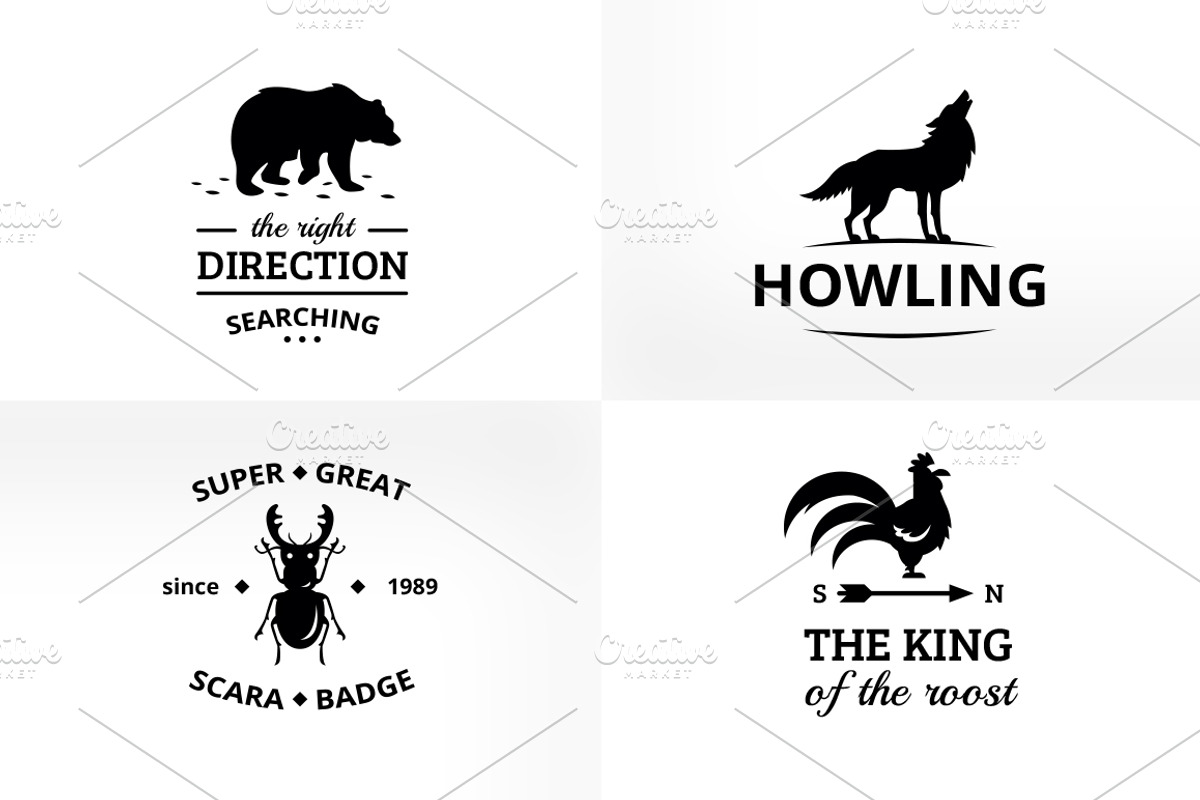 Vintage & Creative Animal Logo Badge, a Branding & Logo Template by Manudesign (Photo 4 of 9)