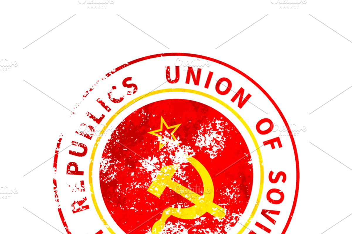 USSR vintage grunge imprint, an Icon by BestPics