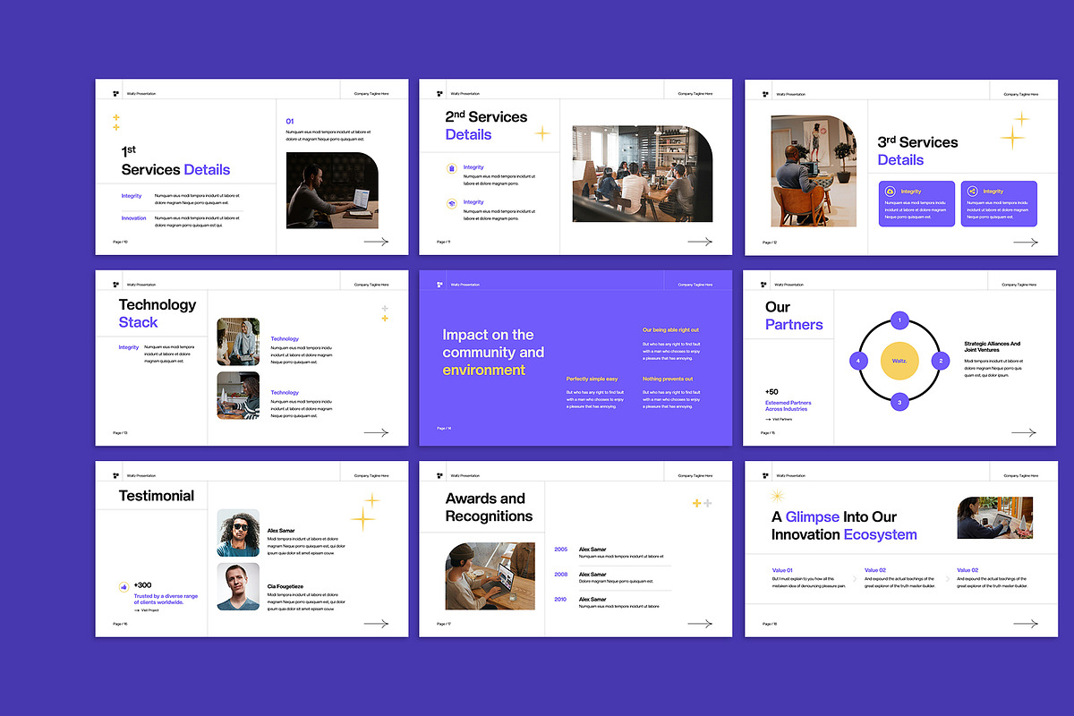 Purple Company Profile Keynote, a Presentation Template by Neermana (Photo 3 of 5)