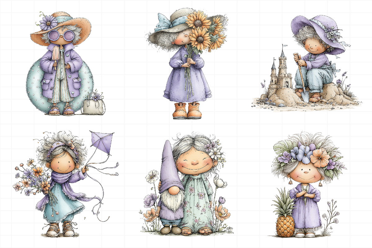 Summer Funny Grandma Clipart, an Illustration by Daily.Designs (Photo 6 of 7)