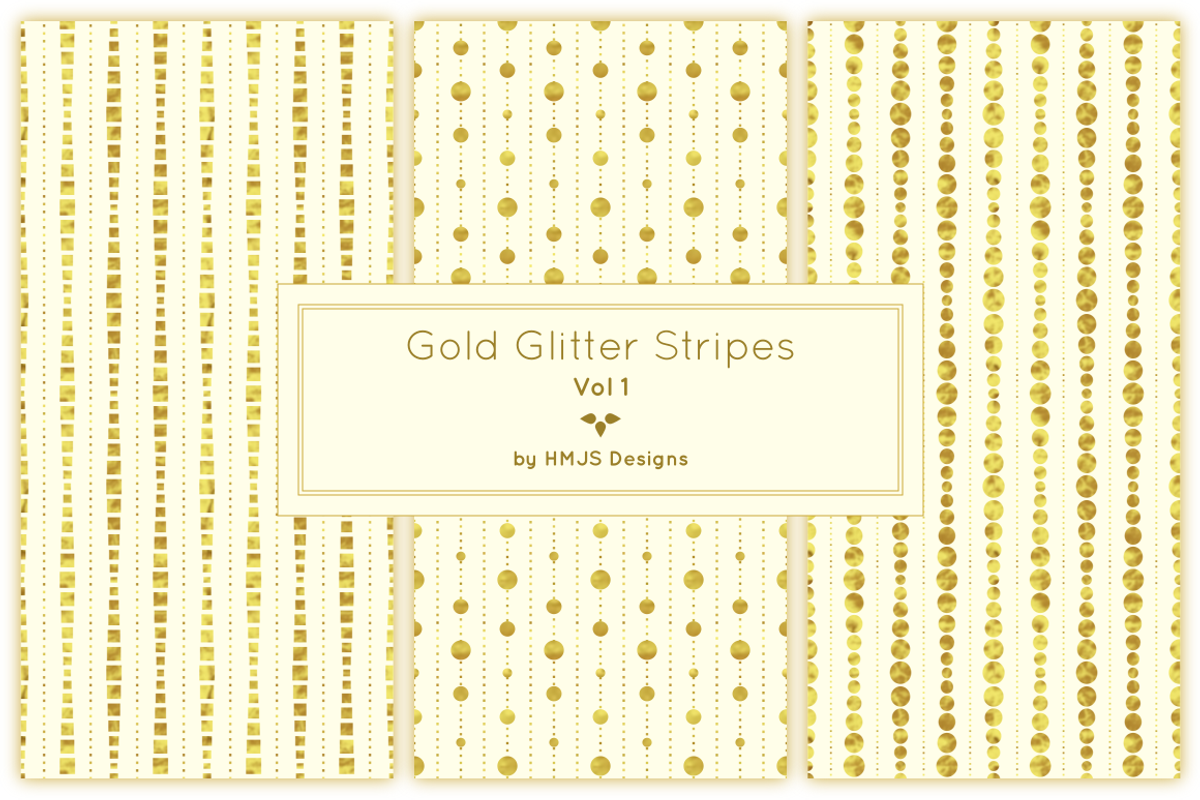 Gold Glitter Stripes, Vol 1, a Pattern Graphic by HMJS Designs (Photo 7 of 7)