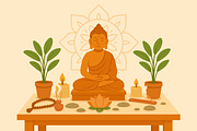 Yoga Set, a Healthcare Illustration by ananastya (Thumbnail 4 of 12)