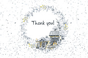 Christmas winter houses, city scene, an Illustration by Artmanata (Thumbnail 17 of 17)