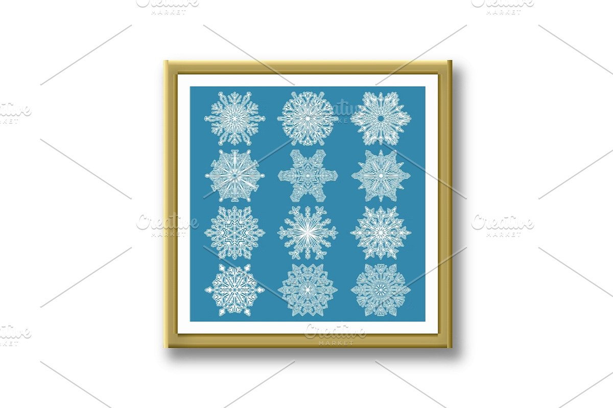 Snowflakes icon collection, an Outline Icon by RODINA (Photo 3 of 3)