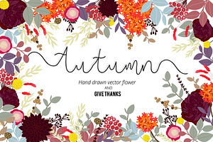 Fall / Autumn & Give Thanks Flower