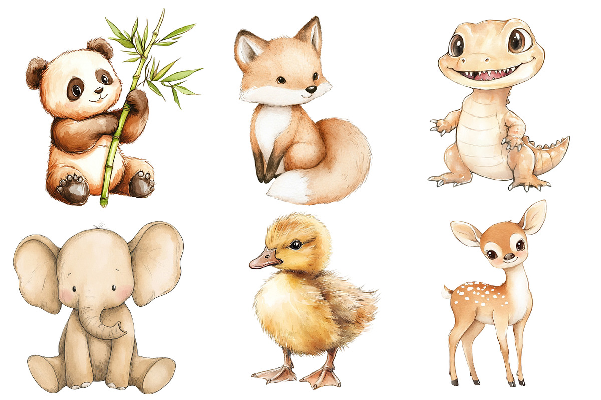 Baby Animal Nursery Sublimation, an Illustration by Designworld (Photo 4 of 7)