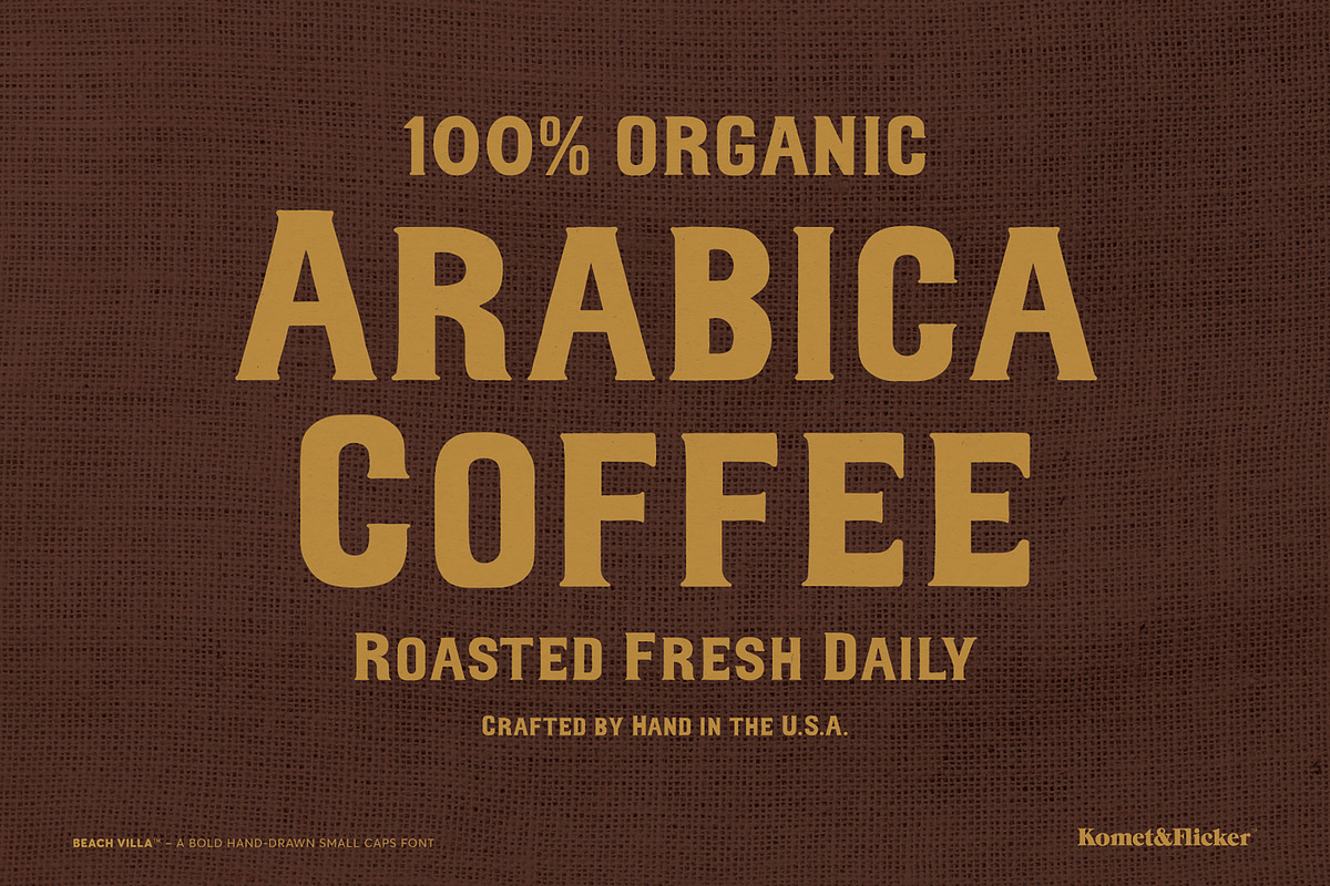 Beach Villa - A Bold Hand-Drawn Font, a Serif Font by Komet & Flicker (Photo 13 of 15)
