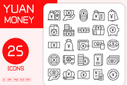 Yuan Saving Money Banknote Icons, a Finance Illustration by Designfour (Thumbnail 1 of 7)