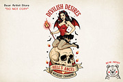Pinup Grease Monkey, Sublimation PNG, a Graphic by GlitterCraft (Thumbnail 39 of 42)