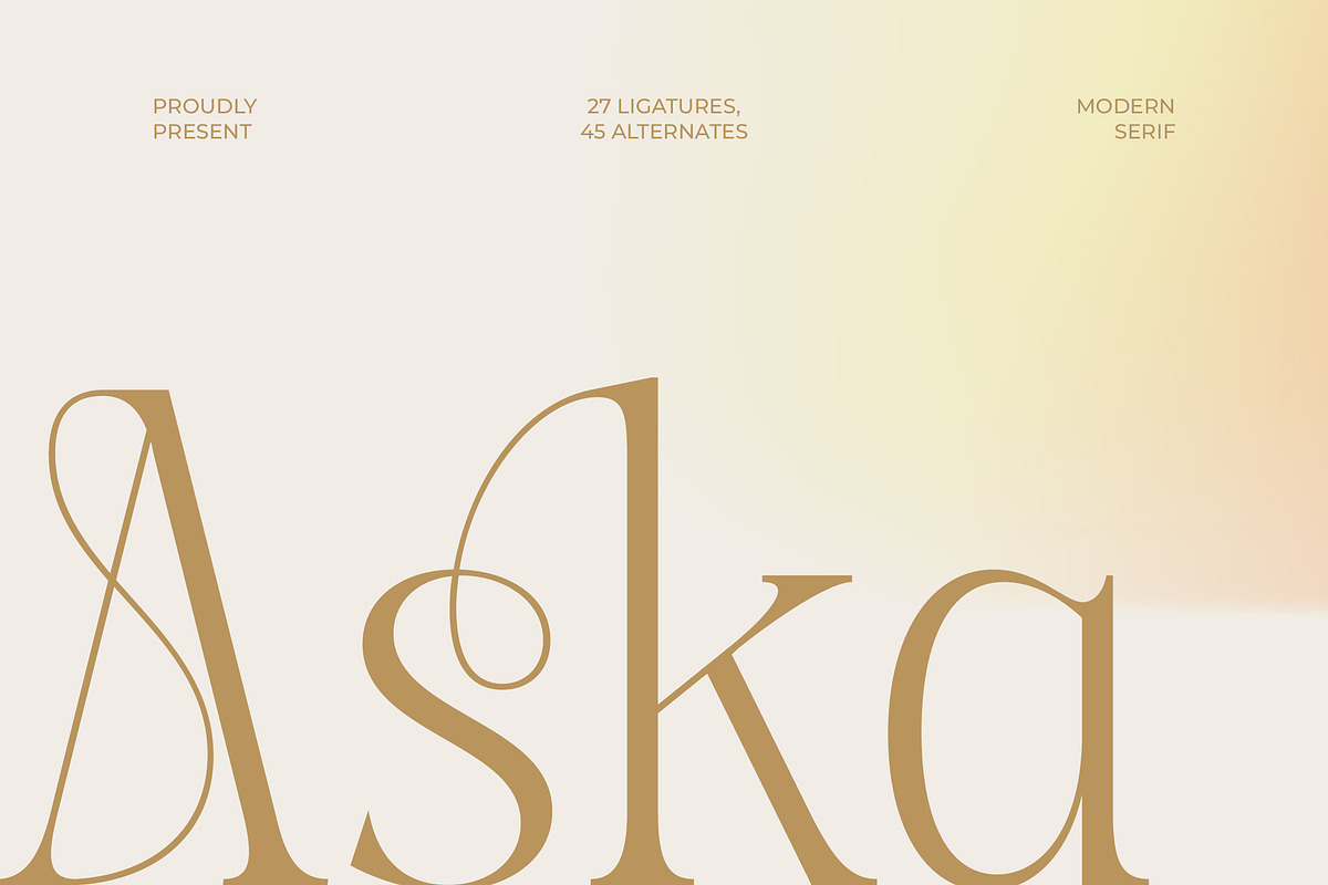 Aska Modern Elegant Serif Font, a Serif Font by timelesstype.co (Photo 1 of 20)