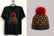 Christmas Leopard Santa Hat Clipart, an Illustration by SVGArt (Thumbnail 7 of 8)