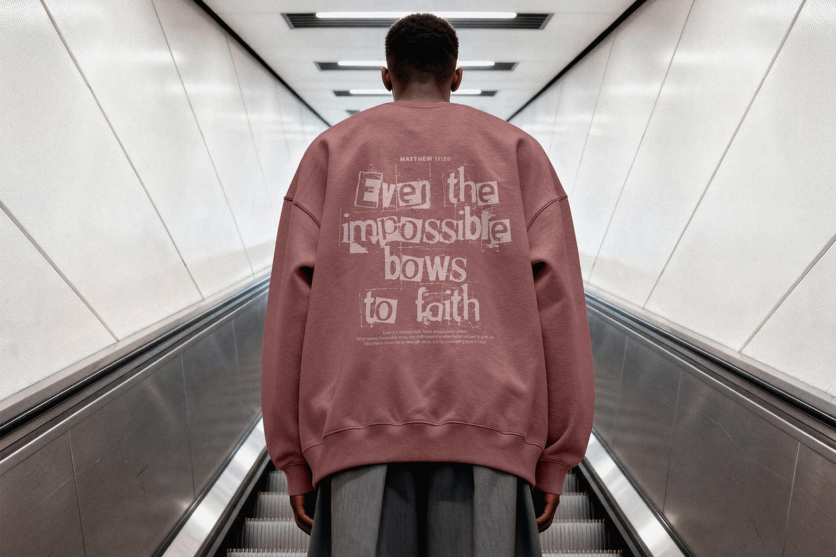 Urban Sweatshirt Mockup Back View, an Advertising Mockup by Design Squad (Photo 4 of 4)