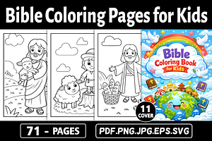 Bible Coloring Pages for Kids - KDP, a Decorative Illustration by Ink Gallery