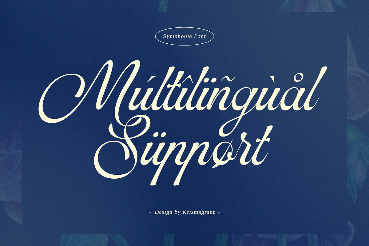 Symphonie Calligraphy, a Script Font by Krismagraph (Photo 10 of 15)