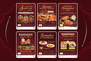 Lux Red Ramadan Restaurant Promotion, a Social Media Template by Jiwstudio (Thumbnail 2 of 4)