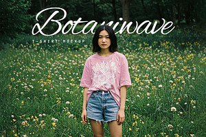 Botaniwave T-Shirt Mockup, a Shirt Mockup by Goodies.Buro