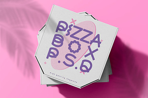 3d Takeaway Pizza Boxes Mockup