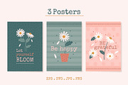 Daisy Floral Patterns & Wall Art, a Pattern Graphic by Nina Bered Illustration (Thumbnail 2 of 4)