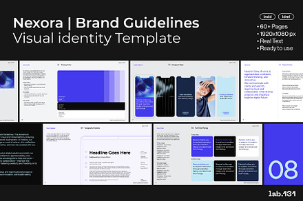 Nexora | Brand Guidelines Template, a Branding & Logo Template by Lab.131