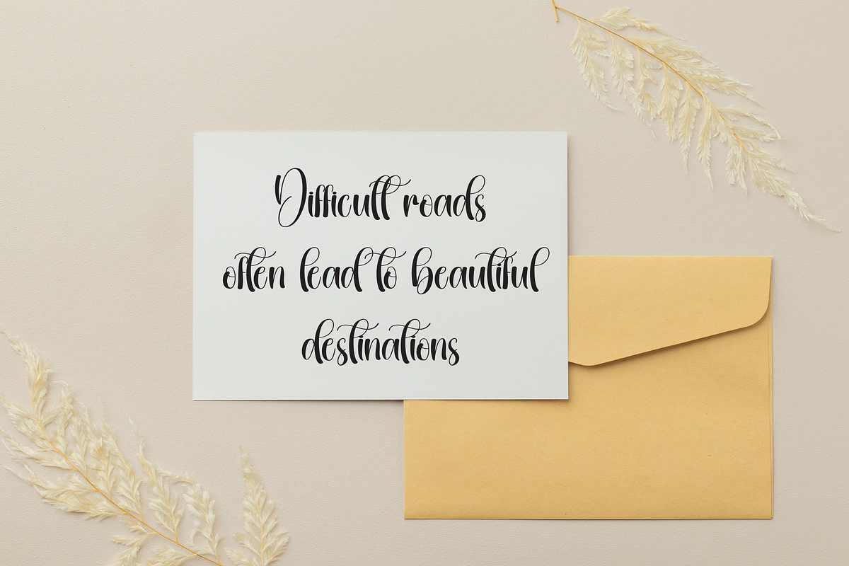 Hourglass | Script Font, a Handwritten Font by Scratchones (Photo 4 of 9)