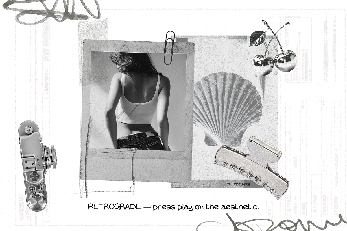 RETROGRADE Collage Pack, an Object Graphic by lerinartstudio (Photo 2 of 9)