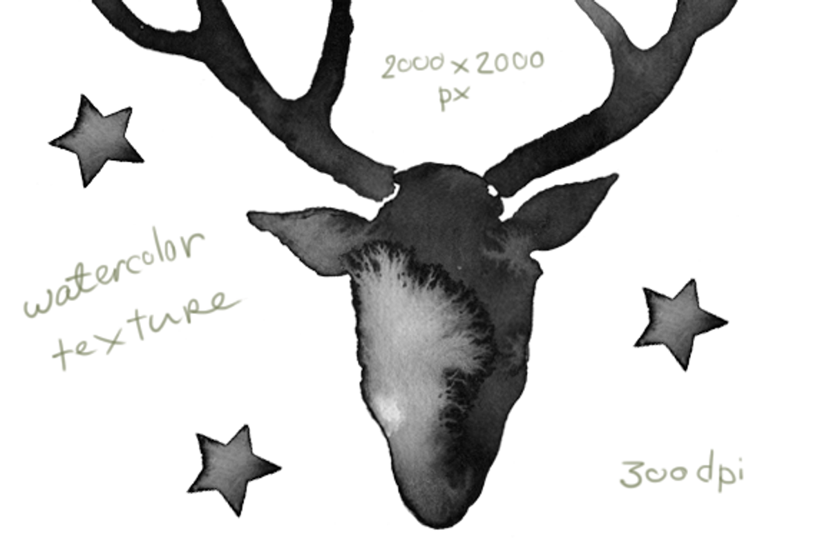 Christmas watercolor stains-icon set, an Illustration by masha gross (Photo 2 of 5)