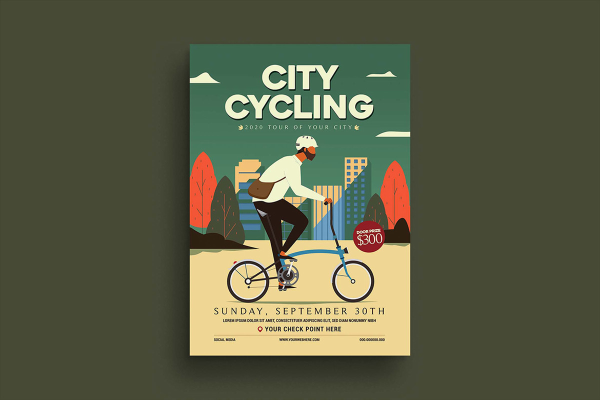 Modern City Cycling Fest Flyer, a Flyer Template by megarez (Photo 1 of 3)