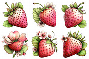 Whimsical Spring Strawberry Clipart, an Illustration by Daily.Designs (Thumbnail 6 of 7)