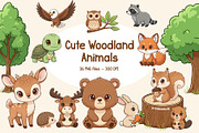 Cute Woodland Animals Clipart, an Animal Illustration by Primrose Blume (Thumbnail 1 of 3)