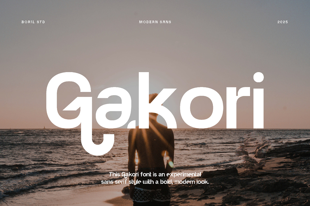 Gakori - Modern Sans, a Sans Serif Font by Boril Std (Photo 1 of 10)