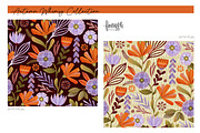 Fall Floral Seamless Patterns, a Pattern Graphic by FINEAPPLE (Thumbnail 11 of 11)