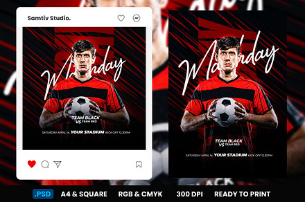 Football Flyer & Social Media Post, a Poster Template by Samtiv Studio