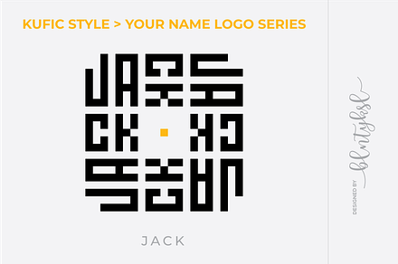 JACK - Kufic Style Name Logo Series