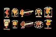 Retro Foods Characters Mascot Design, a Food Illustration by GRVS Studio (Thumbnail 2 of 6)